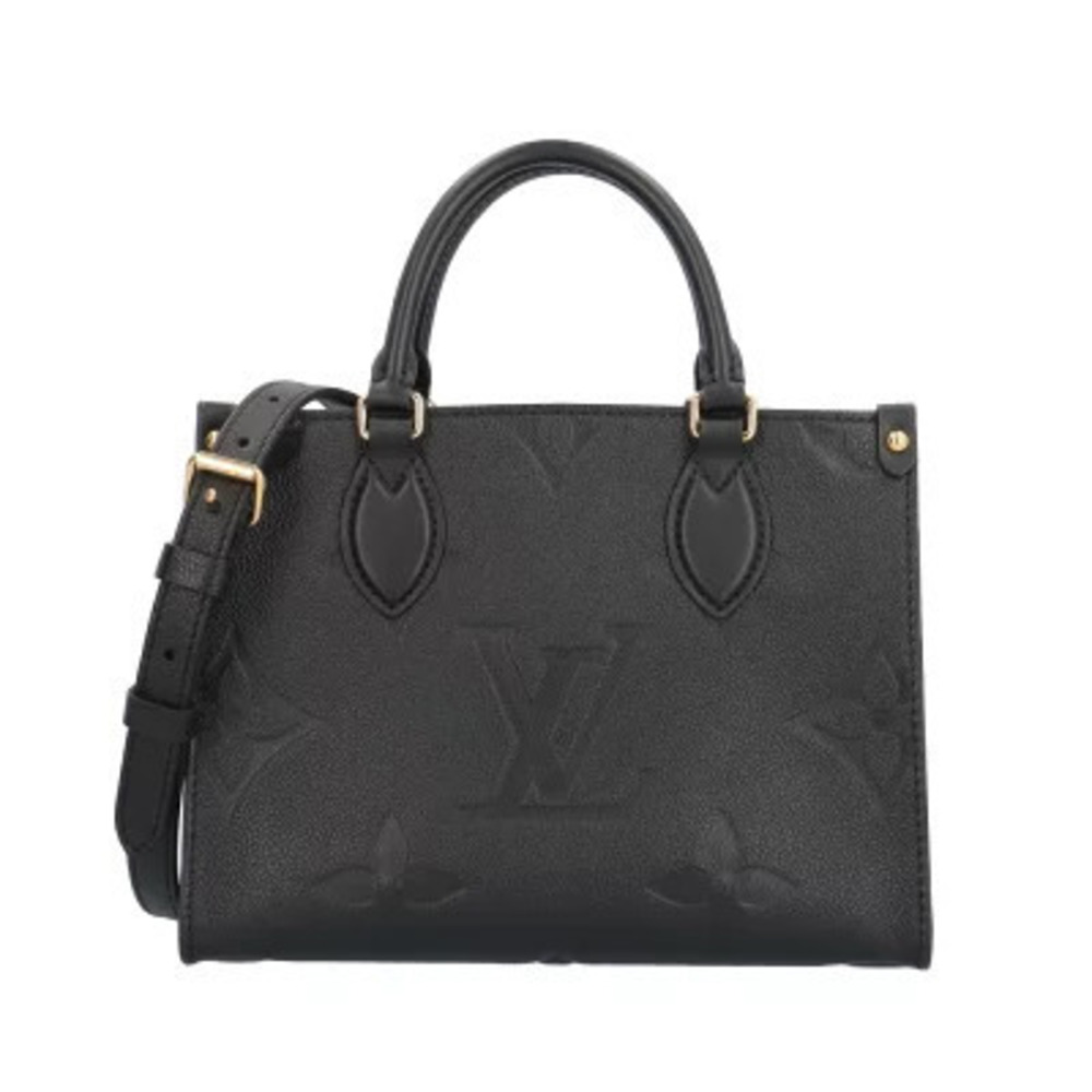 Louis Vuitton On The Go Monogram Empreinte Shoulder Bag Black